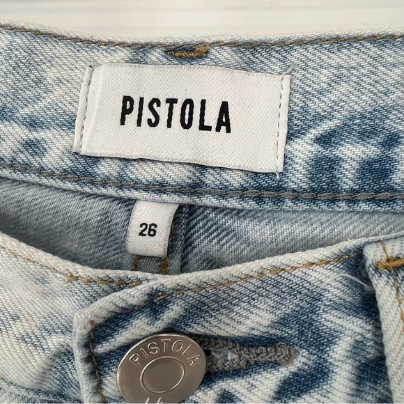 PISTOLA‎ light Wash Raw Hem Straight Leg Jeans Cotton Blend 26 - Picture 5 of 10
